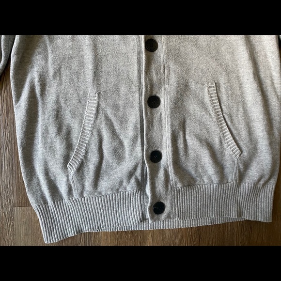 Express Shawl Neck Knit Sweater XL Heather Gray - Picture 4 of 7